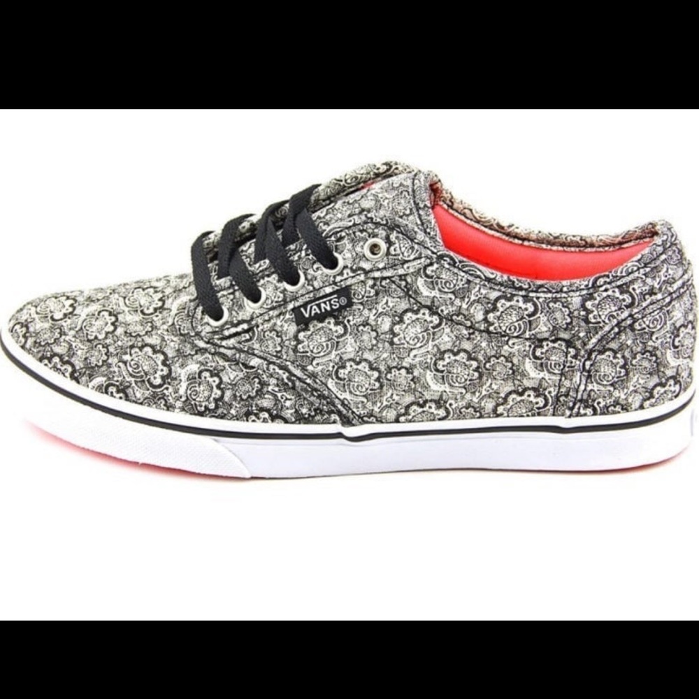Black and White Paisley Vans